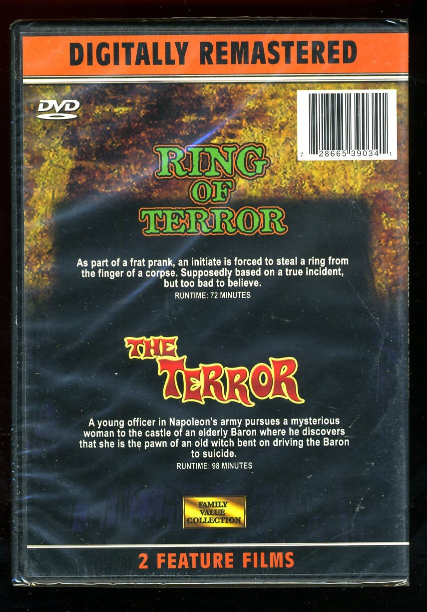 Ring Of Terror The Terror Dvd Double Feature Halloween Nicholson Karloff 728665390341 Ebay